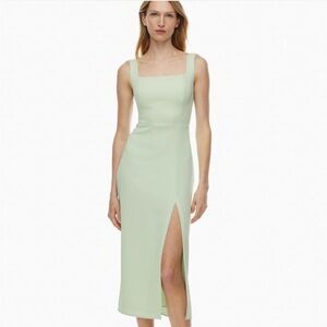 Aritizia Babaton 90s Slit Midi Dress - Green Size 0